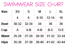 kenneth cole swimwear size chart
